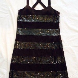 HAUTE HIPPIE**Brown Suede w/ chains Dress**S2595